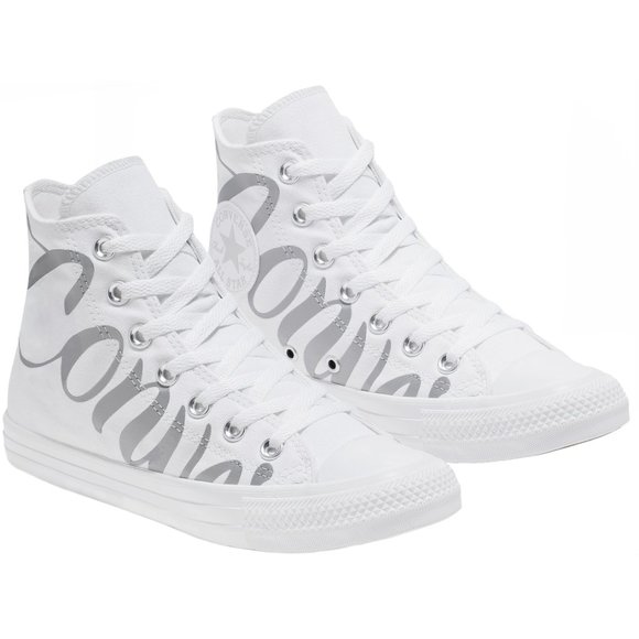 🆕⭐️ Chuck Taylor AS Logo Print Hi Top Trainer WHT - Picture 10 of 15